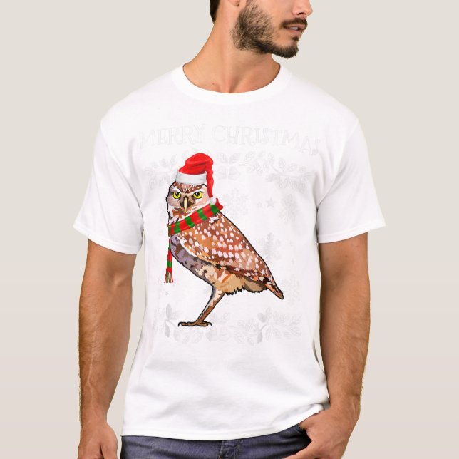 Bird Frohe Weihnachtsschmuck Burrowing T-Shirt (Vorderseite)