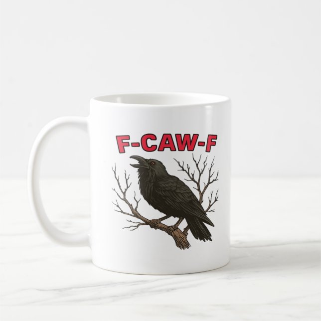 Bird - Funny Crow F-Caw-F Classic Kaffeetasse (Links)
