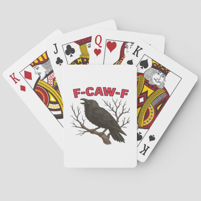 Bird - Funny Crow F-Caw-F Classic Spielkarten (Rückseite)