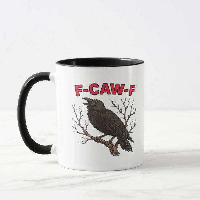 Bird - Funny Crow F-Caw-F Classic Tasse (Links)