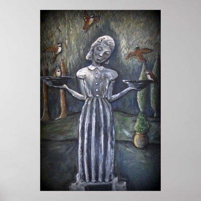 Bird Girl ~Savannah Friedhof Statue Poster (Vorne)
