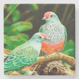 Bird Green _coaster Steinuntersetzer