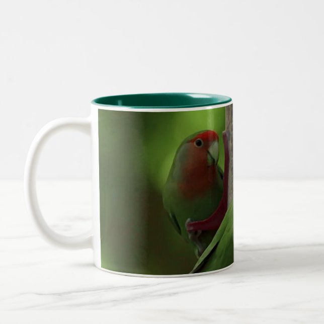 Bird green_iphone zweifarbige tasse (Links)