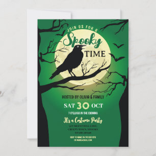 Bird Halloween Crow Spooky Spuk Party Einladung