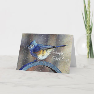 Bird Happy Holiday Card Feiertagskarte