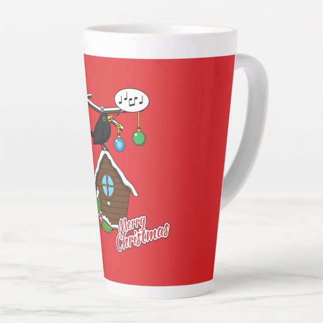 Bird House Frohe Weihnachten Milchtasse (Rechte Ecke)