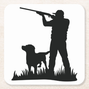 Bird Hunter Rechteckiger Pappuntersetzer