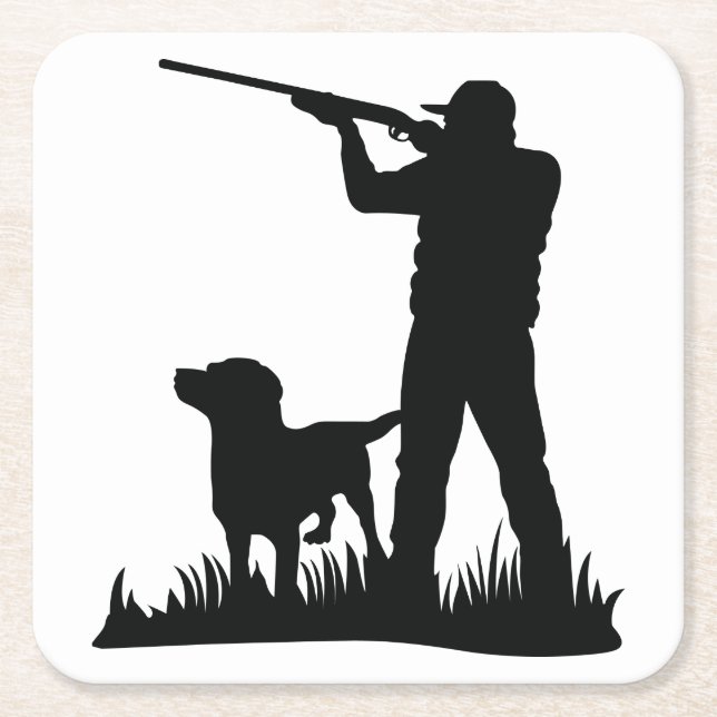 Bird Hunter Rechteckiger Pappuntersetzer (Vorderseite)