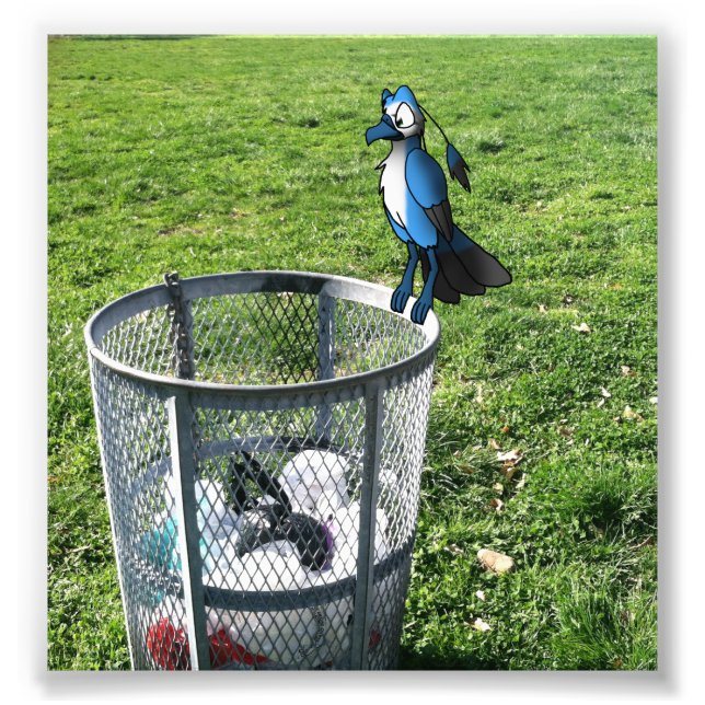Bird Hybrid auf Trash kann Foto drucken (Vorne)