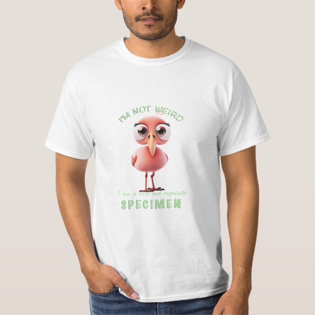 Bird ich bin nicht komisch ich bin seltene Spekula T-Shirt (Vorderseite)
