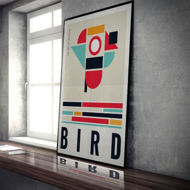 Bird in art of Bauhaus. Poster (Von Creator hochgeladen)