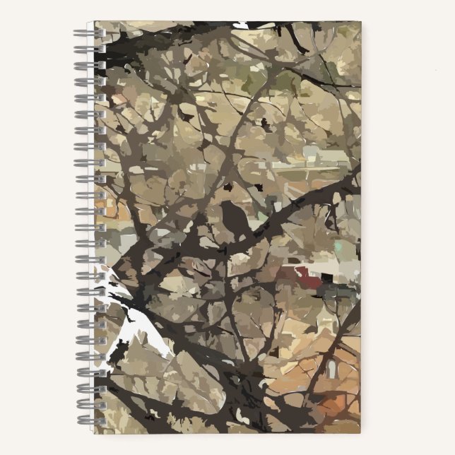 Bird in Tree Spiral Notebook Notizbuch (Vorderseite)