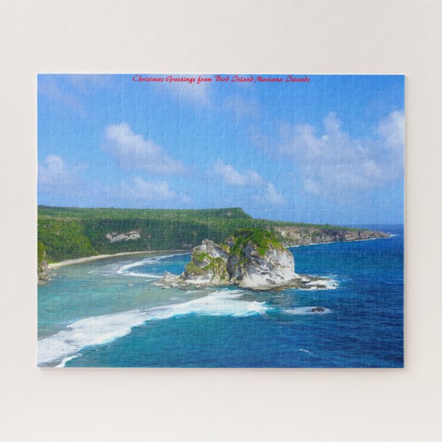 Bird Island Mariana Islands Weihnachtsgrüße (Horizontal)