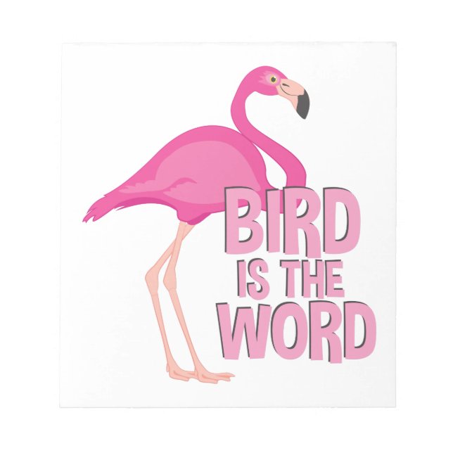 Bird ist Wort Notizblock (Vorderseite)