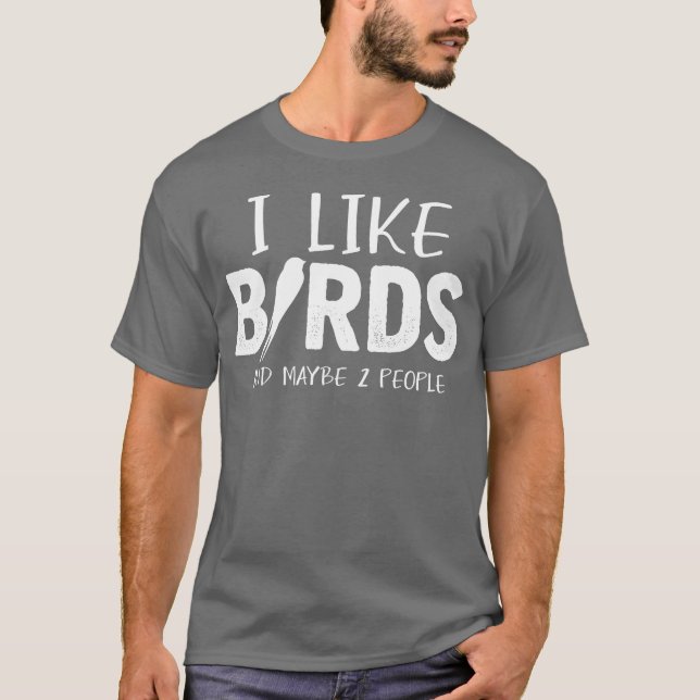 Bird Lover Joke People Budgie Parrot Hummingbird T-Shirt (Vorderseite)
