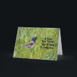 Bird Lover Niedlich Bird Birthday Card Friends Karte<br><div class="desc">Auf dieser hübschen Geburtstagskarte steht mein digitales Original-Kunstwerk mit meinem Original-Foto eines dunkel-mit Augen Junco-Vogels in einem Baum. Das Bild wurde mit einem Aquarellfantasy-Effekt verarbeitet, um ein illustriertes und skurriles Aussehen zu erhalten. Die Vorderseite der Karte Staaten "Ein kleiner Vogel sagte mir, dein Geburtstag kommt bald.." und das Innere der...</div>