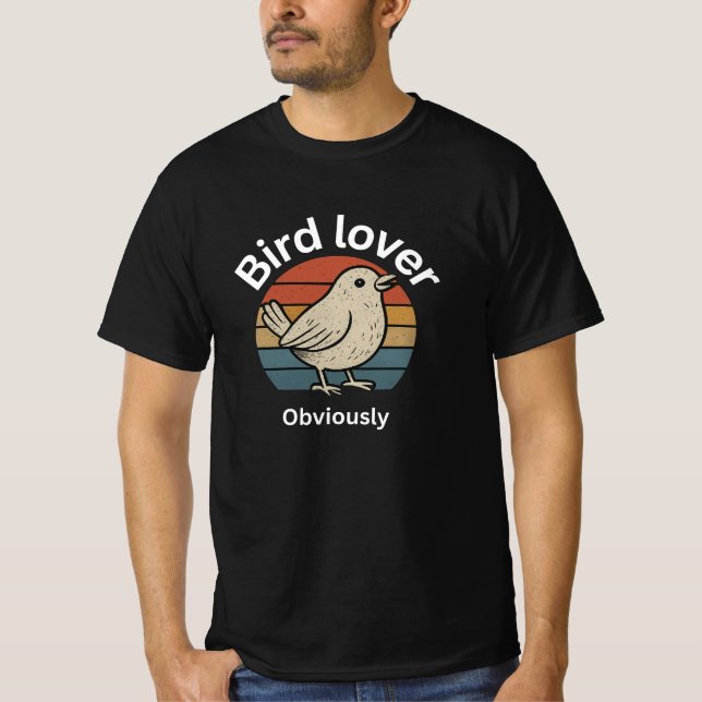 Bird Lover T - Shirt - Niedliches Bird Graphic T-S (Vorderseite)