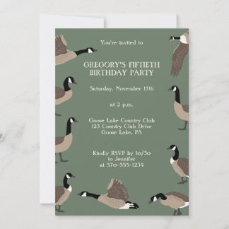 Bird Lovers Canada Gänse Birthday Party Einladung
