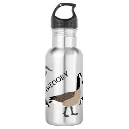Bird Lovers Canada Gese Illustration Personalisier Edelstahlflasche