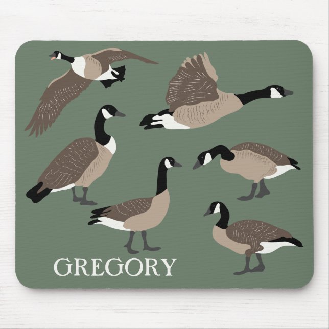 Bird Lovers Canada Gese Illustration Personalisier Mousepad (Vorne)