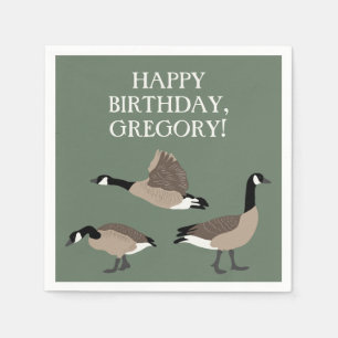 Bird Lovers Canada Gese Illustration Personalisier Serviette