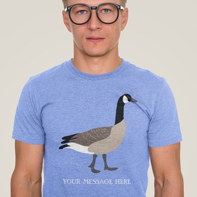 Bird Lovers Canada Goose Illustration Personalisie Tri-Blend Shirt (Von Creator hochgeladen)
