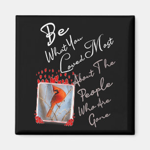 Bird Lovers Faith Quote & amp; Grafikdesign Red C Magnet