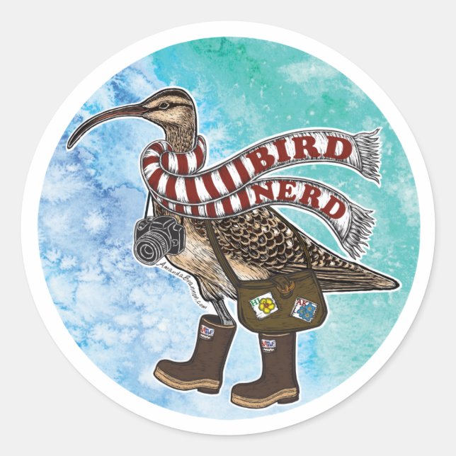 Bird-Nerd-Aufkleber Runder Aufkleber (Vorderseite)
