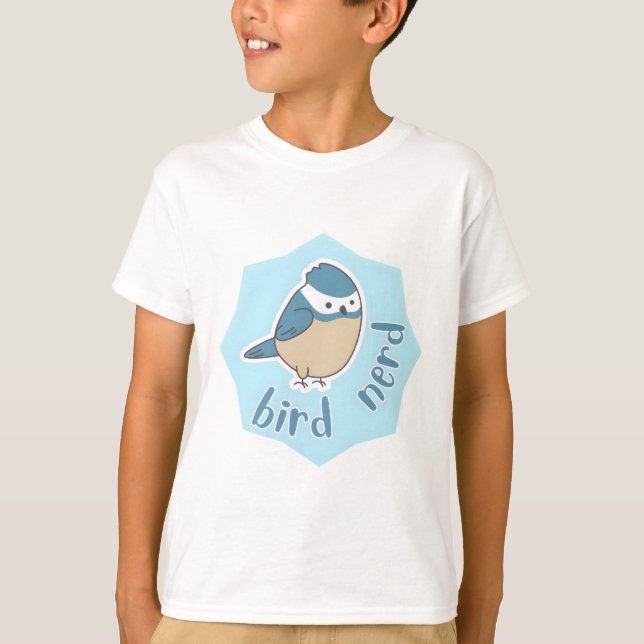 bird nerd cute blue bird T-Shirt (Vorderseite)