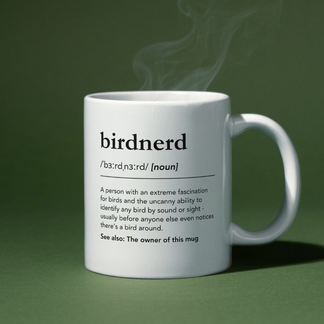 Bird Nerd Definition Funny Birdwatcher Gift Kaffeetasse (Von Creator hochgeladen)