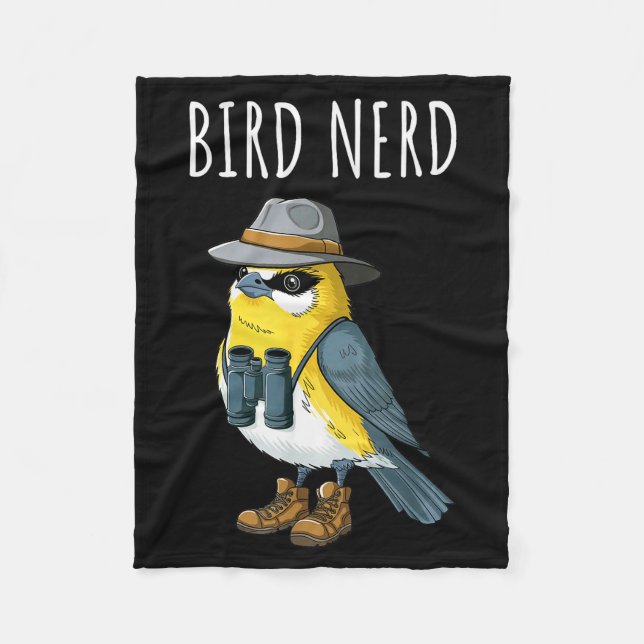 Bird Nerd Funny Bird Watching Birding Bird Lover W Fleecedecke (Vorderseite)