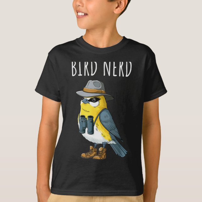 Bird Nerd Funny Bird Watching Birding Bird Lover W T-Shirt (Vorderseite)