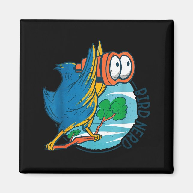 Bird Nerd Funny Bird Watching Birds Lover Ornithol Magnet (Vorne)