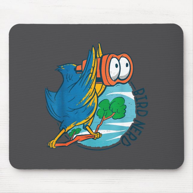Bird Nerd Funny Bird Watching Birds Lover Ornithol Mousepad (Vorne)