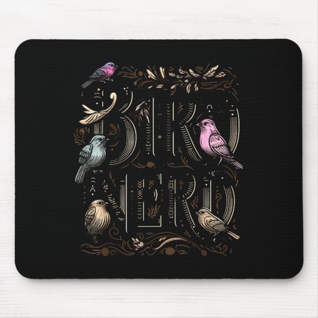 Bird Nerd Funny Birdwatching Birdwatcher Bird Love Mousepad (Vorne)