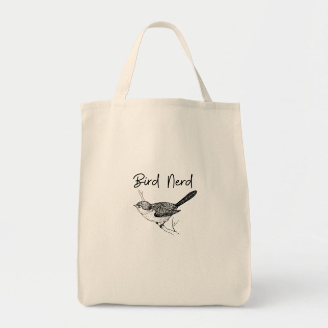 Bird Nerd Tote Bag Tragetasche (Vorne)