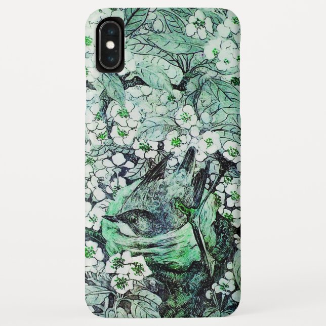 BIRD NEST, BAUWEISSE GRÜNE FRÜHSTÜCKSBLUMEN Case-Mate iPhone HÜLLE (Rückseite)