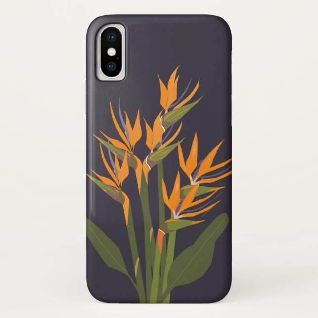 Bird of Paradise Apple iPhone x Coque (Dos)