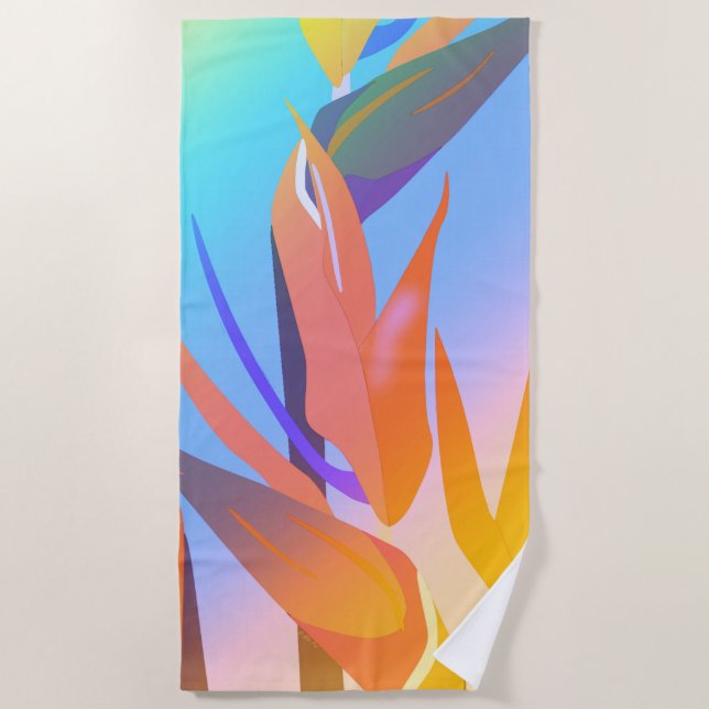Bird of Paradise Beach Handtuch (Vorderseite)