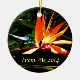 Bird of Paradise Christmas Holiday Ornament II
