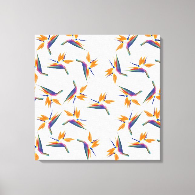 Bird of paradise flower pattern leinwanddruck (Vorderseite)