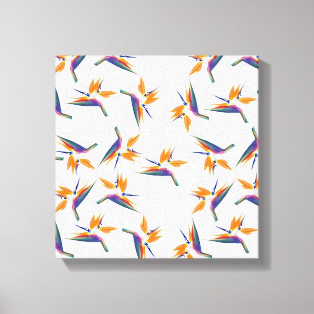 Bird of paradise flower pattern leinwanddruck (Vorderseite)