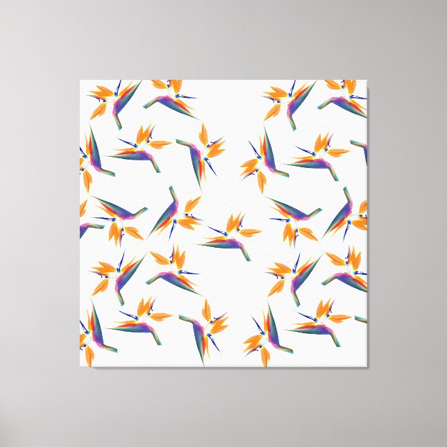 Bird of paradise flower pattern leinwanddruck (Vorderseite)