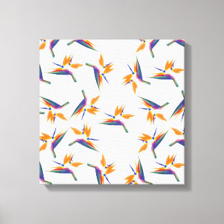 Bird of paradise flower pattern leinwanddruck