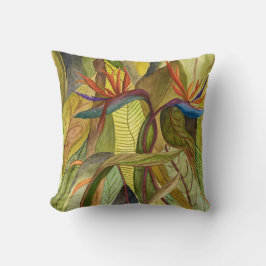 Bird of Paradise Handfarbe Druck Kissen Kissen