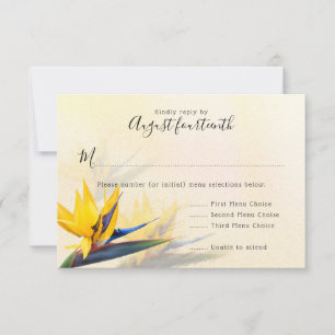 Bird of Paradise Hawaiian Mariage Menu Répondre Ca