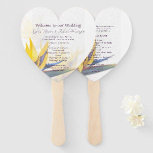Bird-of-Paradise Herz-Shaped Wedding Fan Programm Fächer
