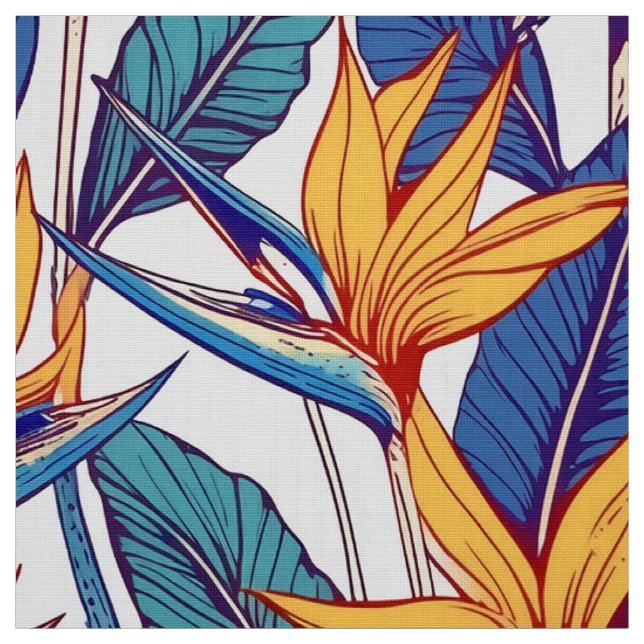 Bird of Paradise Muster Gewebe Stoff (Muster)