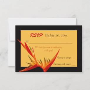 Bird of Paradise Response Card RSVP Karte