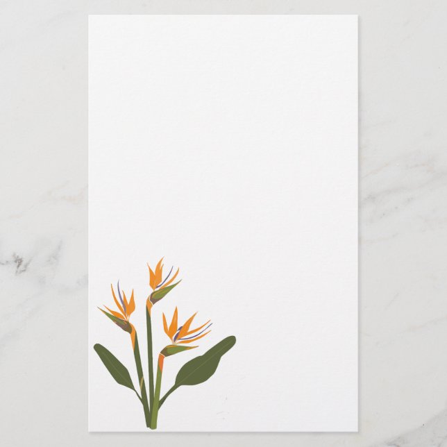 Bird of Paradise Stationery Briefpapier (Vorderseite)